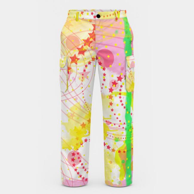 Preview: Cargohose mit Paul - Hose, lang oder kurz, bunt, 100% Polyester, Grösse S-5XL, fester Stoff, Normale Passform, Mischling, Mix, Bullterrier, Bulli